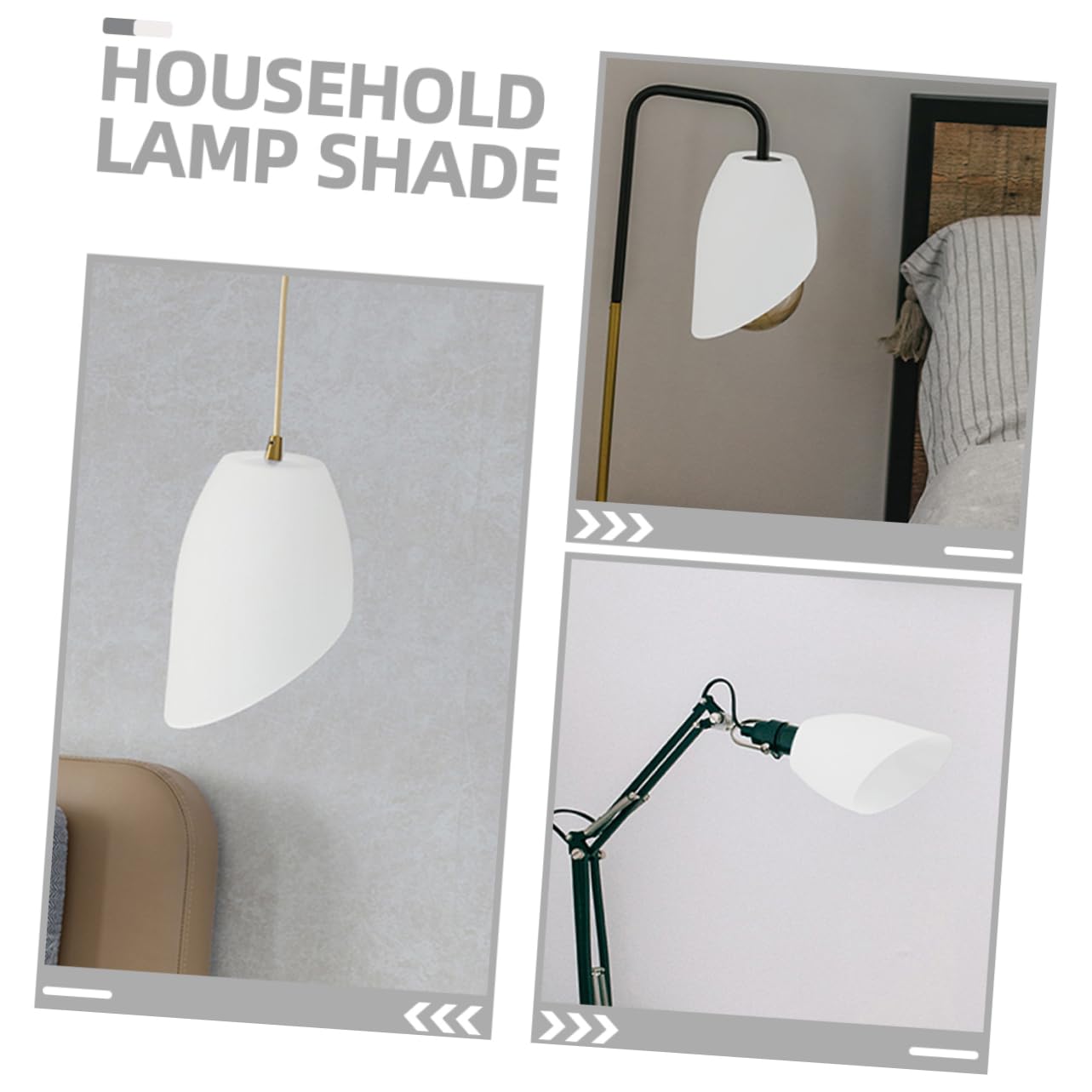 TIDTALEO Inclined Head Lamp Shade Plastic Lamp Chimney Replacement